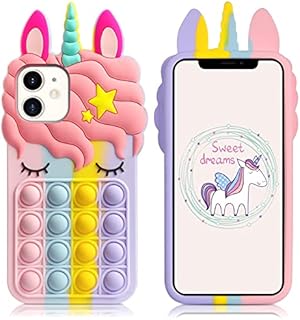 Vunake for iPhone 11 Case iPhone11 Phone Case for Kids Girls Poppet Fidget Case Heavy Duty Bumper Cover Soft Gel Protective Case Liquid Silicone Shockproof Phone Case Cover for iPhone 11 - Unicorn