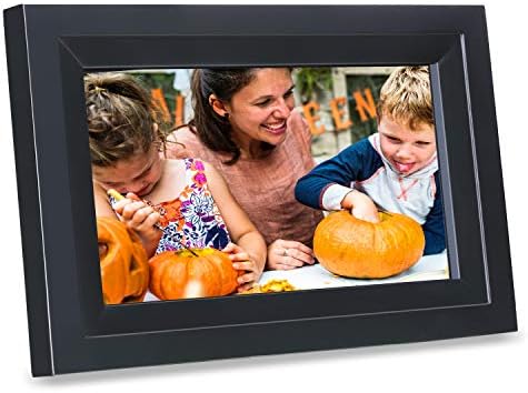 Digital Picture Frame iDeaPLAY 10.1 inch WiFi Touchscreen Photo Frame with 8GB Storage Volume, 1280x800 HD Display, Gift Choice,Support Photo, Music, Calendar, Clock - Black