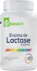 Enzima Lactase 10000 FCC Bionutri – 120 Caps - Lactose Lactoze Lactaze