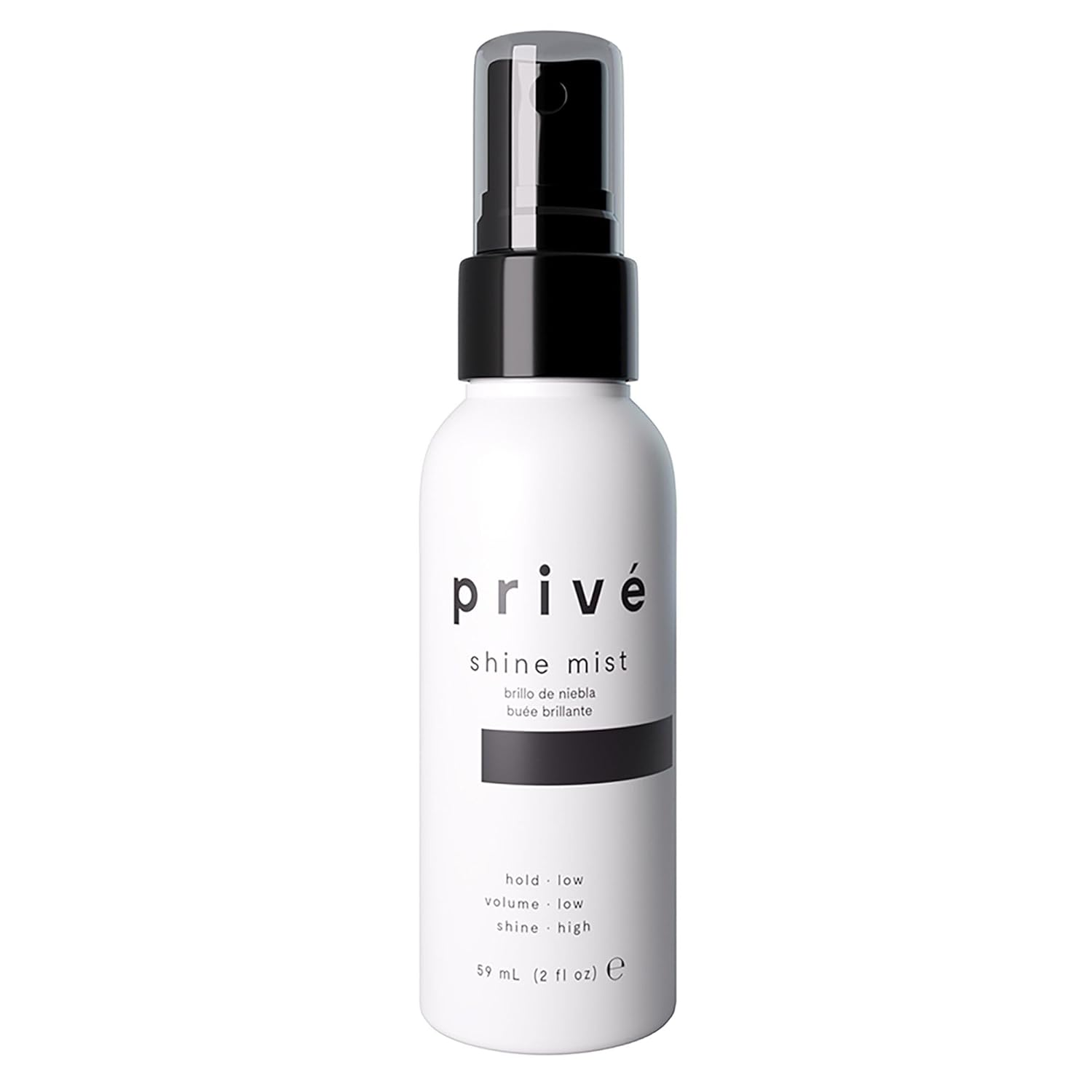 Privé Weightless Shine Micro Mist - Frizz Smoothing Hair Spray - Thermal Protection Styling Aid - Heat Protectant Spray for All Hair Types - 59ml 2oz