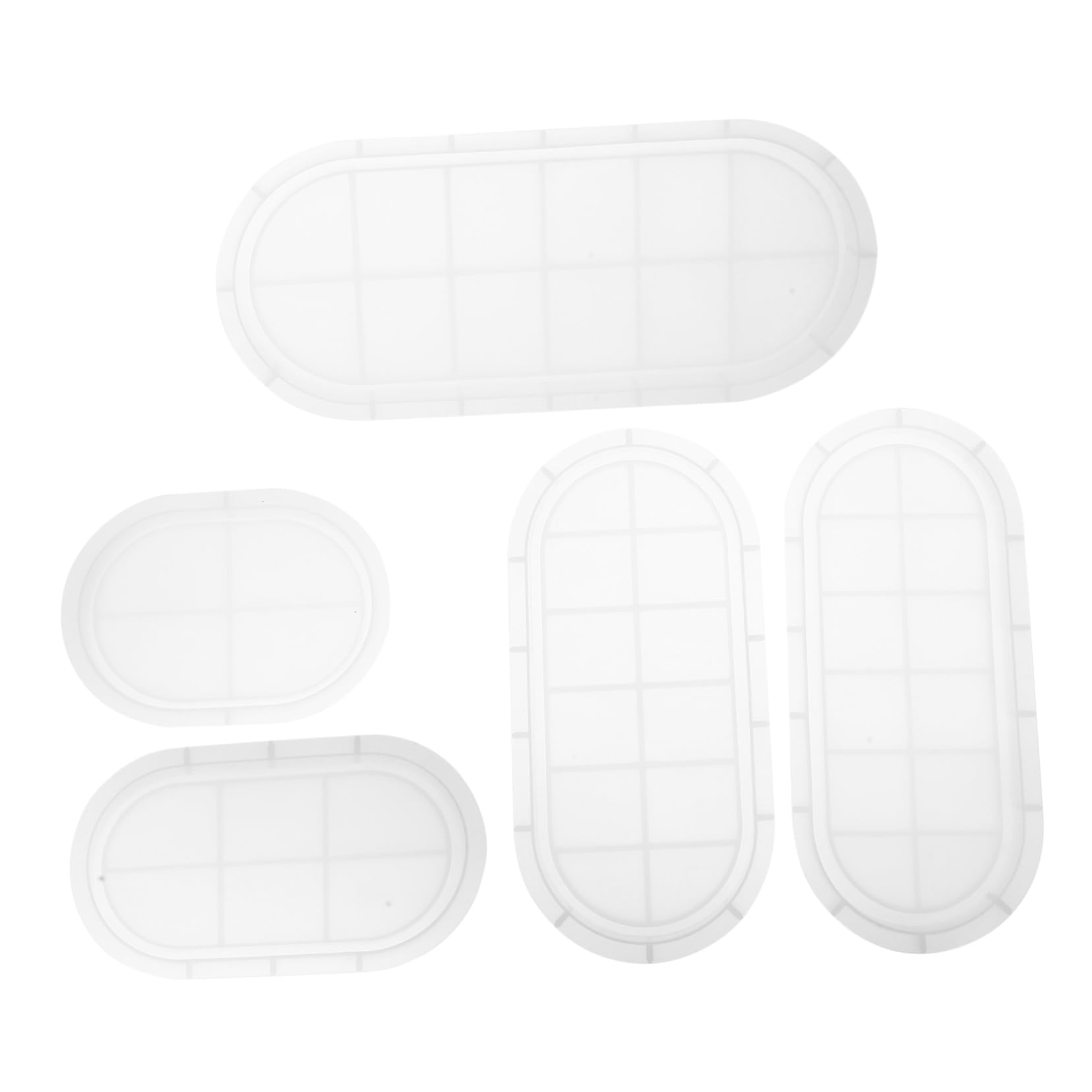 SHINEOFI 5stücke Ovale Silikonform für Epoxidharz Schmuckhalterform Ovale Tablettform Diy-schmuckform Gießform für Harz