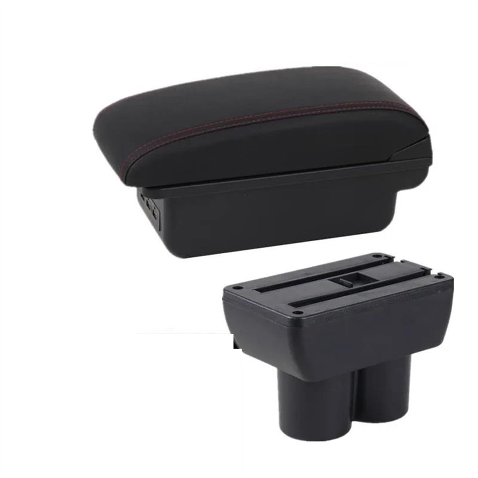 NOHEEU Car Interior Dedicated Armrest Box 1999-2018 Retrofit Parts Center Storage Accessories For Jimny(B1 red line 3USB)