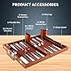 Backgammon-Set, 11 Zoll Backgammon Koffer mit komplettem Zubehör, Tragbares Reisespielset Back-Gammon mit Tragegriff für Erwachsene (Braun)