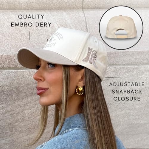 Image of Vintage Western Trucker Hat | Men & Women | Country Cute Caps for Cowgirls Cowboys | Camo Denim Embroidered Cotton | Snapback