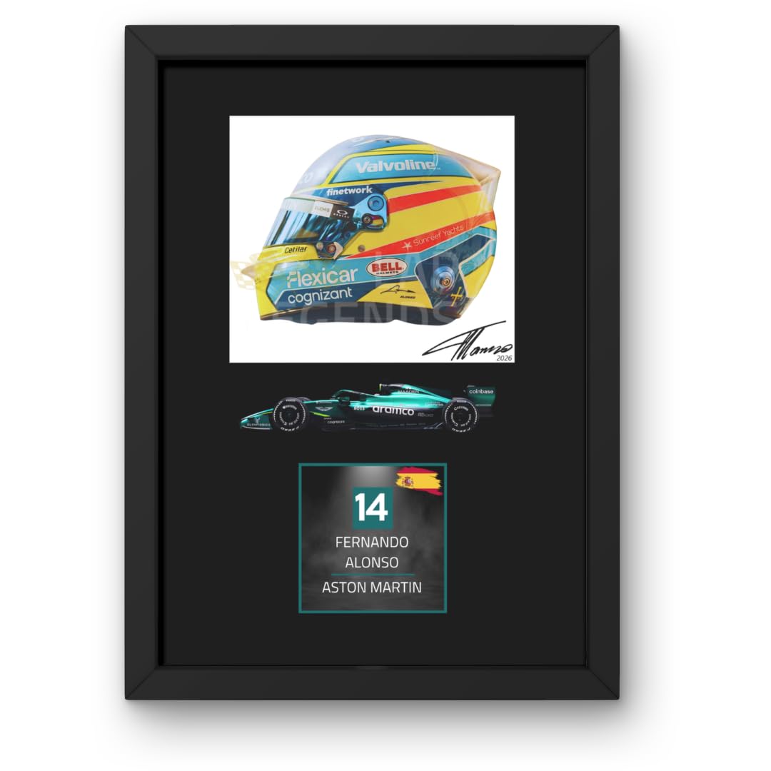 Lap Legends Car 2026 Fernando Alonso 2026 Framed Display Gift With Reproduced Digital Signature (Car)
