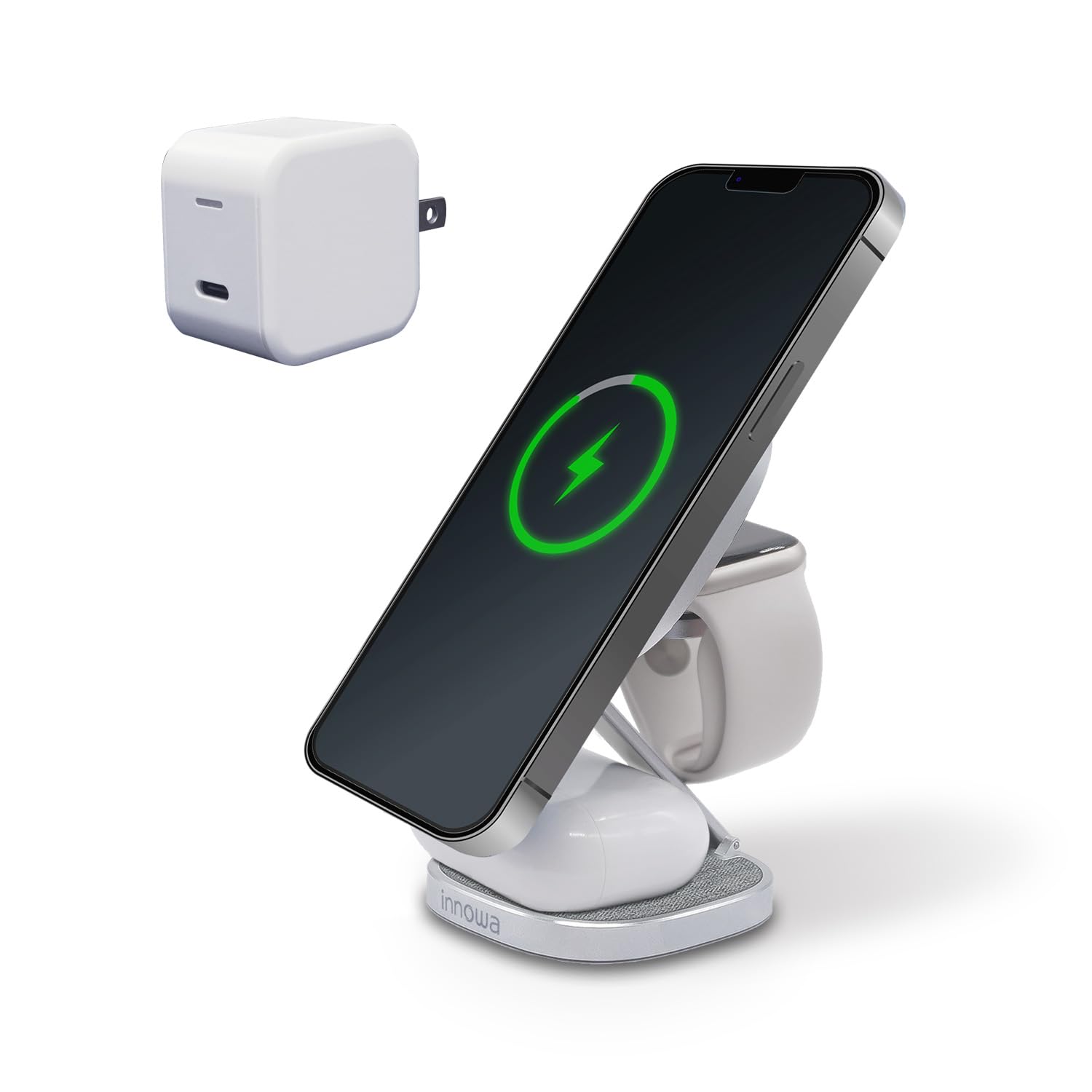 Amazon.co.jp: innowa 3in1 ワイヤレス充電ステーション MagSafe対応の 