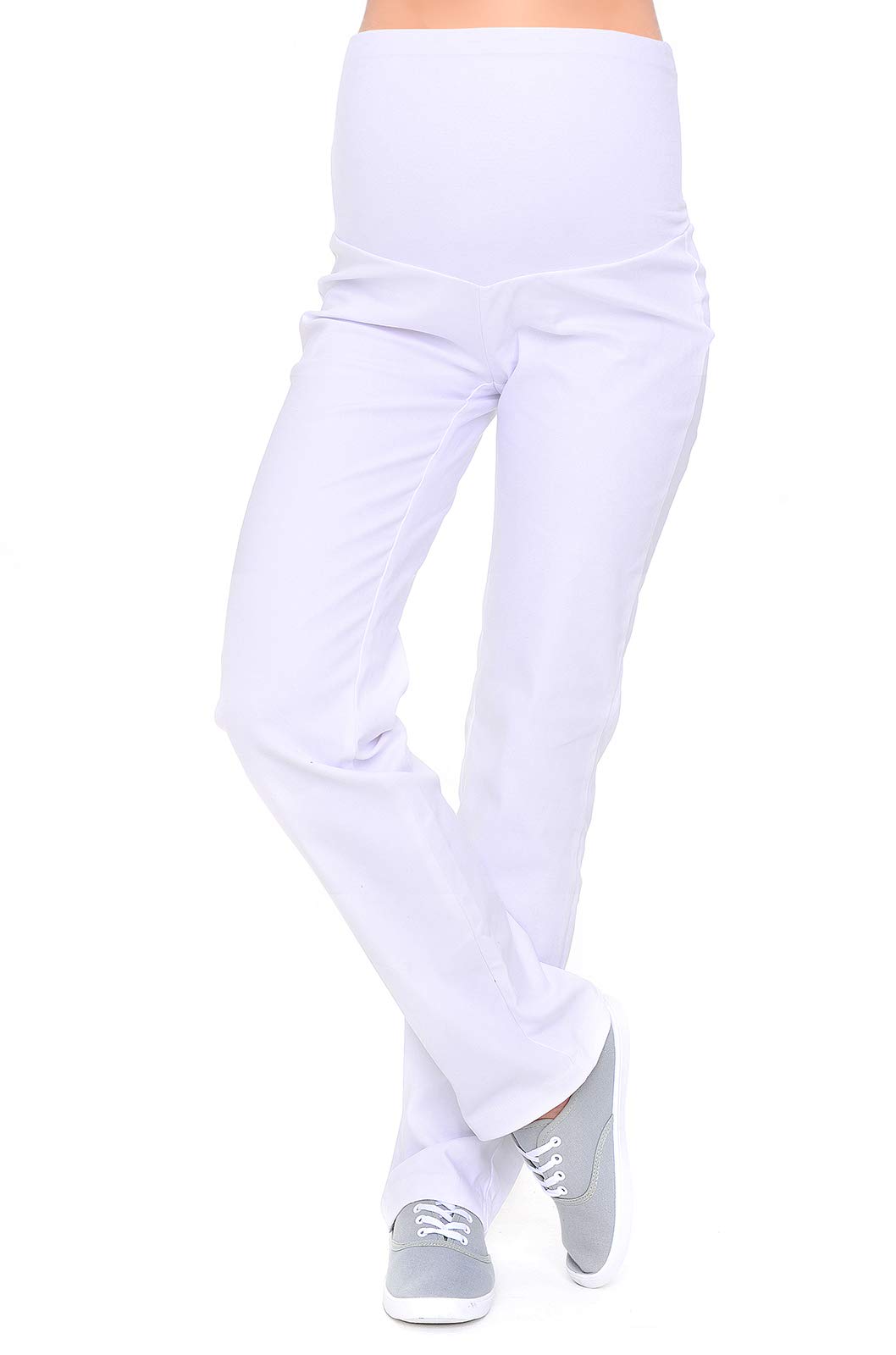 Mija - Pantaloni/Jeans Classici Taglio Dritto Denim Over Bump Premaman 3014