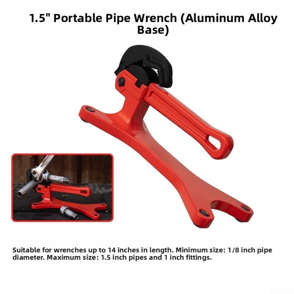 Minhe Llave de tubo de aleación de aluminio con mandíbulas de agarre dobles