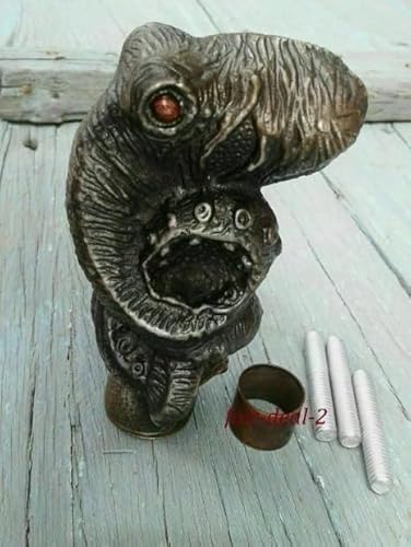 Bastón de madera con mango de cabeza de pulpo de aluminio envejecido de cobre Bastón de madera con mango de cabeza de pulpo de aluminio envejecido de cobre