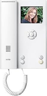 Schneider Electric Ritto Wohntelefon mit Video, Gegensprechanlage, Türsprechanlage, Türöffnertaste, Inneneinheit, weiss, Artikelnummer RGE1786770