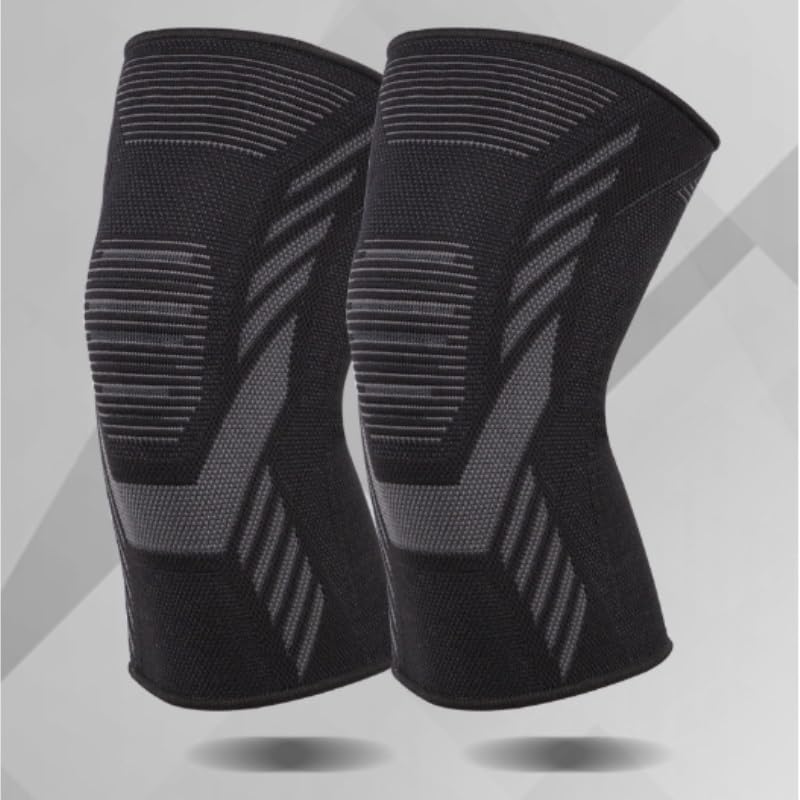 Four-sided Stretch Knitted Nylon Knee Pads for Running Silicone for Men Women