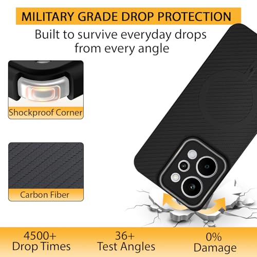 Image of LIRAMARK Rugged Carbon Fibre TPU Armor Silicone Back Cover Case for Realme P4 Power 5G