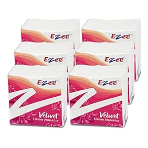 Ezee Tissue Serving Napkins | 50 Sheets Each | Pack of 6