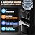 Tehanld Water Dispenser with Ice Maker, 4-in-1 Top Loading Water Cooler with Hot, Cold & Room Temp Water, 35lbs/Day Fast Ice Making, Child Safety Lock, Fits 2-5 Gallon Bottles for Home & Office