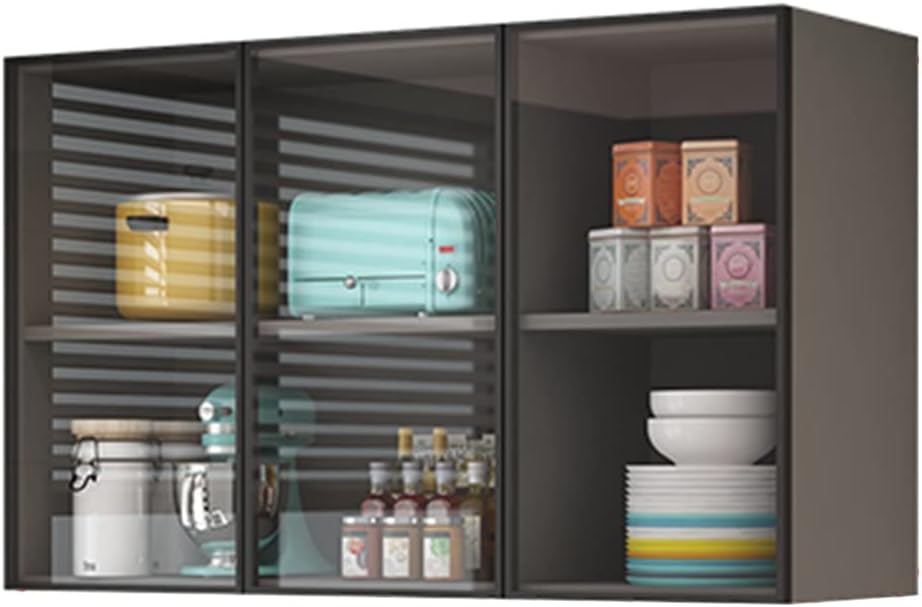 Wall Cabinet with Doors, Kitchen Wall Cabinets Storage, Wall Mounted Floating Shelf, Bathroom Medicine Cabinet Over Toilet, Storage Cabinets for Garage Laundry Room, Wall Mount Cabinets,Onecolor-90*3