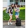 High Sierra Powerglide Pro Wheeled Daypack Backpack with 360 Degree Reflectivity, Telescoping Handle, Dual Side Pockets, and Laptop Sleeve, Fits Most 15.6 Laptops, 40L, Silver Heather