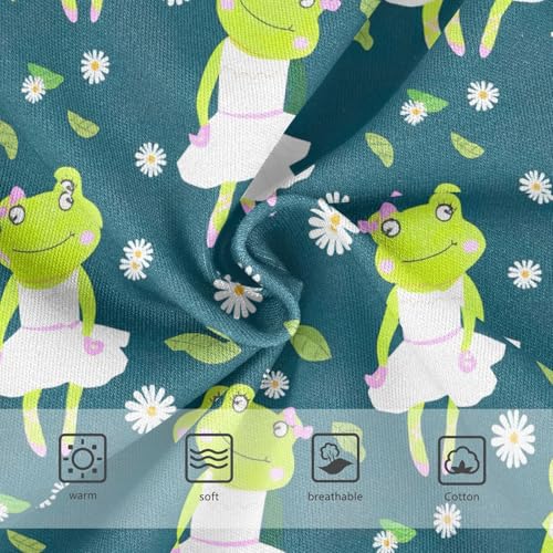 Joisal Cute Frogs Ballerinas Green Little Girl Panties Toddler Underwear Floral Cotton Fun Print Briefs Underpants 2t3