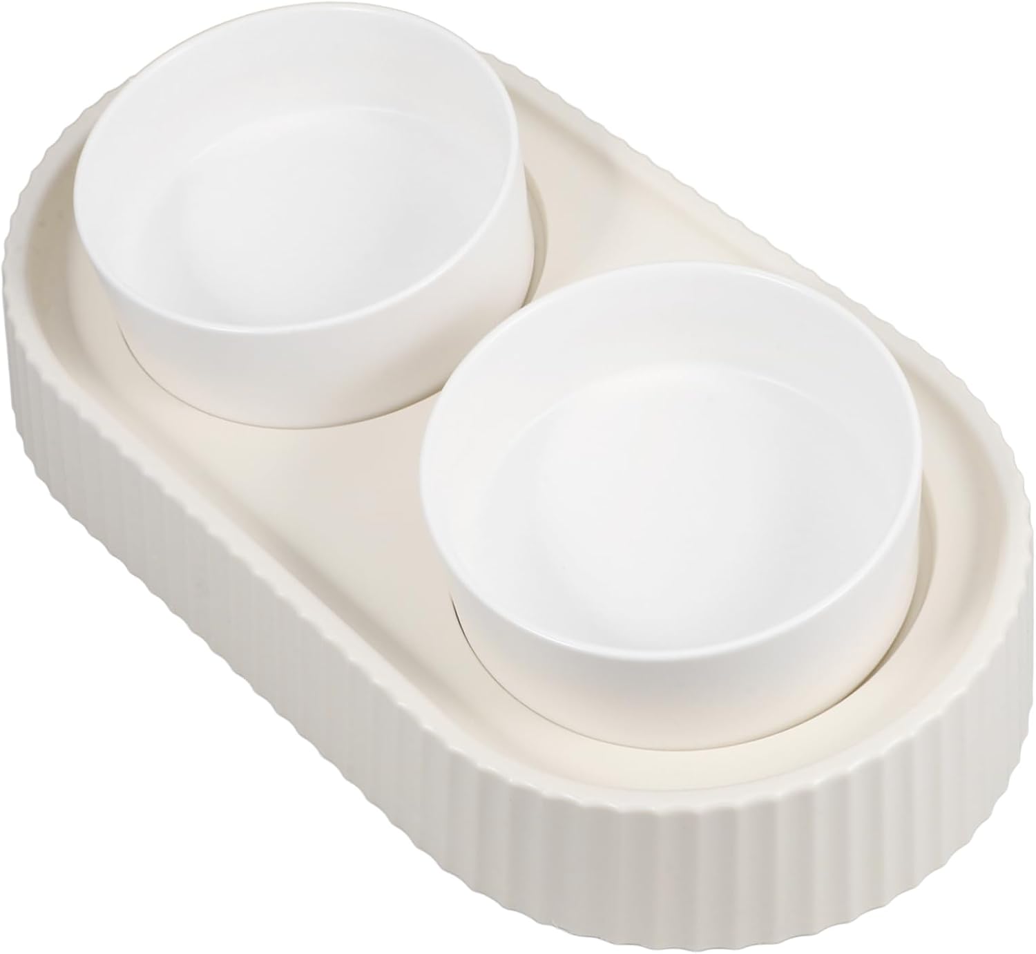 Elevated Cat Bowl Ceramic Whisker-Friendly Elevated Cat Feeder Pet Feeder for Kitten