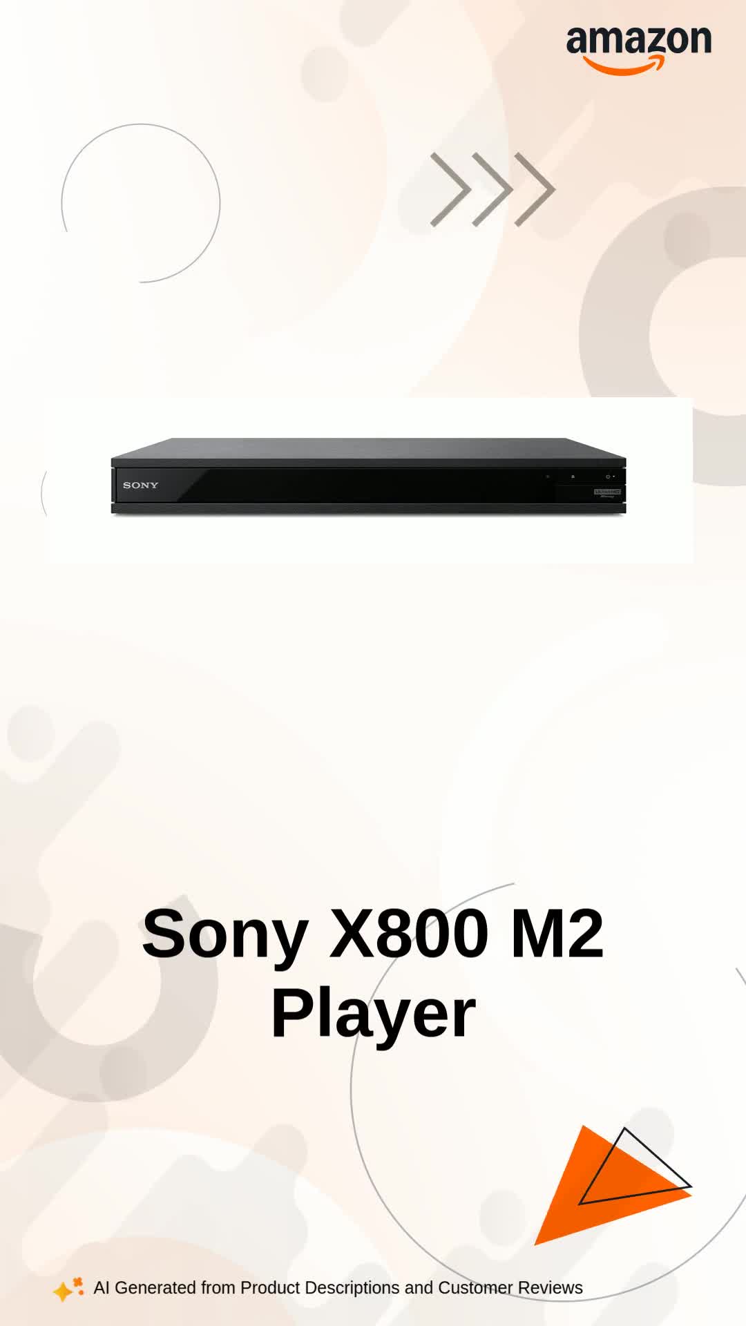 プレーヤー SONY UBP-X800 Sony X800-M2 - UHD - 2D/3D - SAD - Wi-Fi - Dual HDMI - 2K/4K