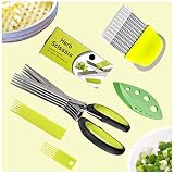 LimeHill Herb Scissors Crinkle Cutter - Master Culinary Multipurpose Cutting Shears with Stainless S