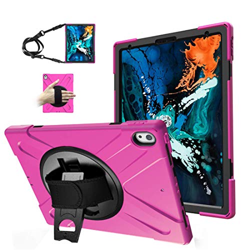 iPad Pro 12.9 2018 �P�[�X �V�����_�[ �V���R���yAPOLA�z�|���J�[�{�l�C�g �n�[�h�V�F�� + �\�t�gTPU ��2�w�\���ŁA�S�ʕی� �ϏՌ� �Ռ��z�� �h�o iPad Pro 12.9�C���` 2018�N�Ő�p �J�o�[