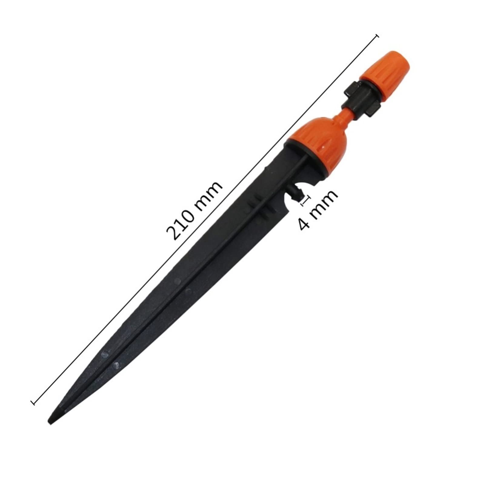 Sistema di irrigazione a pioggia for prato da giardino Micro irrigatore regolabile e gocciolatore 2 funzioni Strumenti agricoli Irrigazione a goccia Tubo da 4/7 mm 100 pezzi(Orange)