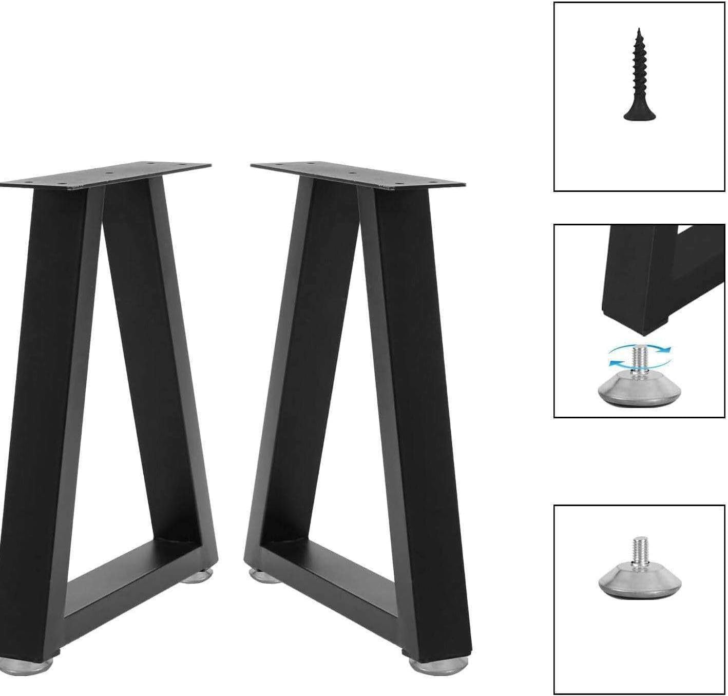 Heavy Duty Steel Table Legs, with Rubber Floor Protectors,DIY Furniture Metal Legs,for Dining Desk Bench and Table(W50CMxH100CM)