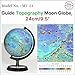 Mapsoft Guide Topography Moon Globe, 24cm/9.5″, MT-24, Lunar Globe, Moon Map, Moon Atlas, Moon Poster, The Moon, The Lunar, Lunar Map, Lunar Atlas, Astronomy Toys