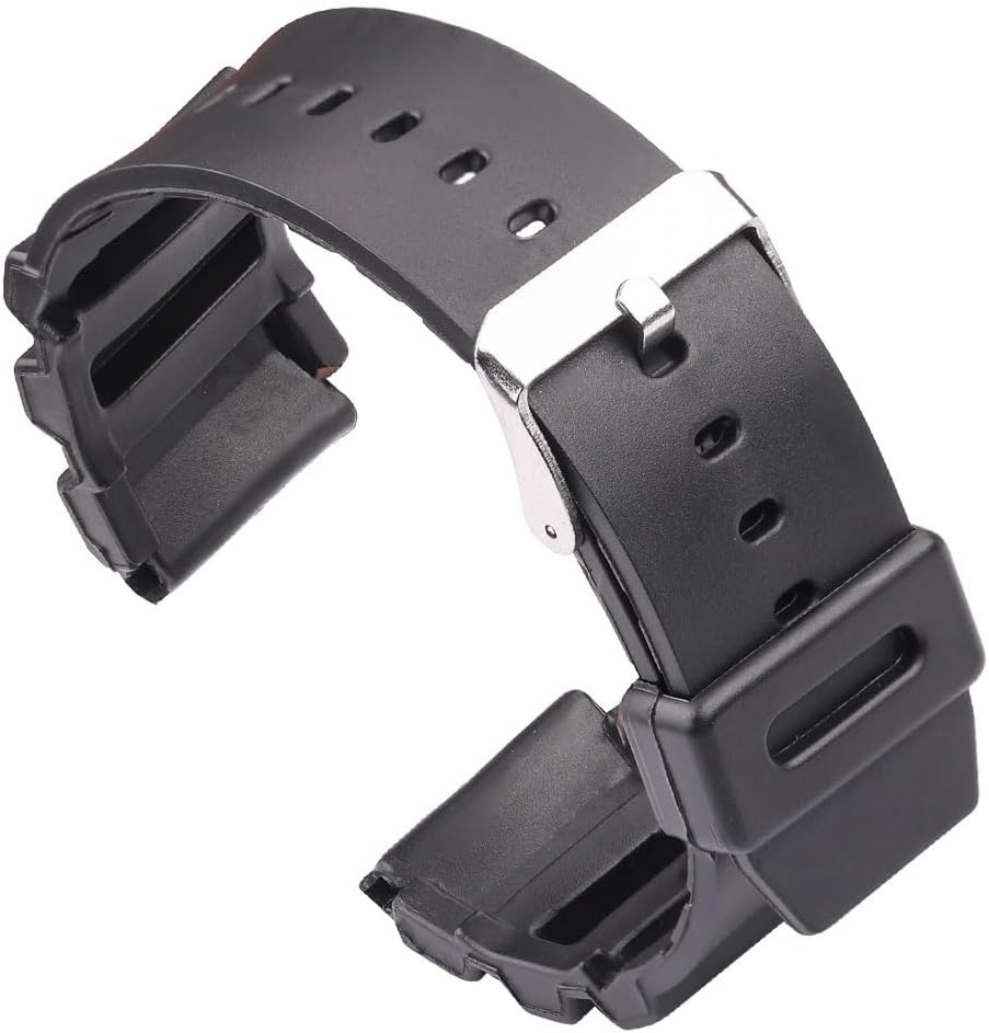 Rubber Watch Strap 18mm 20mm 22mm Sport Diving Silicone Band Black Electronic Wristwatch Accessories(20mm)