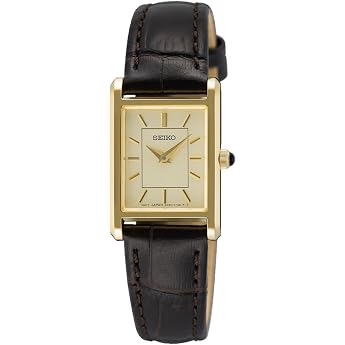 Seiko Classic Black Ladies Watch with Leather Strap 5 Bar Water Resistance Case Diameter 19.6mm SWR110P1