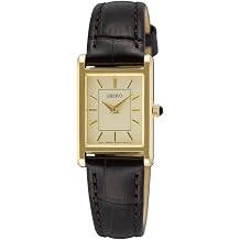 Seiko Classic Black Ladies Watch with Leather Strap 5 Bar Water Resistance Case Diameter 19.6mm SWR110P1