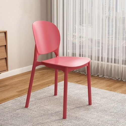 Stackable Lightweight Plastic Dining Chairs with Backrest Non-Slip Kitchen & Office Stools for Living Room Versatile Seating Solution for Home & Office
