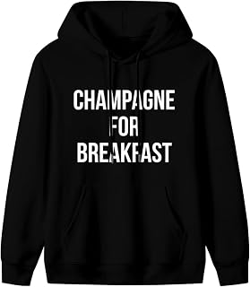 Crewneck Sweatshirt,Champagne For Breakfast, Adjustable Crewneck Sweatshirt Streetwear Staple
