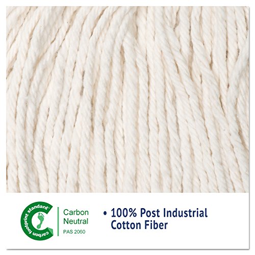 Image of Boardwalk Premium Cut-End Wet Mop Heads, Cotton, 24oz, White, 12 /carton