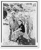 Snapshots of the Past Historic Print, [Jeffrey Hunter, Vic Damone, and David Janssen dressed in military uniforms pose with Guy Gabaldon in open field], 18' x 24'