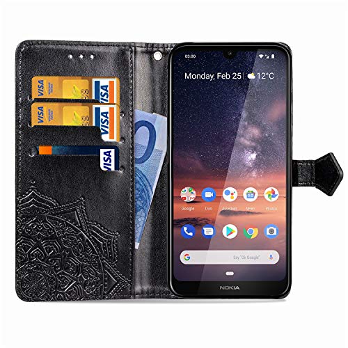 MRSTER Cover Compatibile con Nokia 3.2, Flip Case
