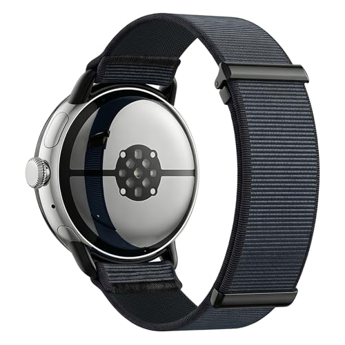 SimpleThings Magnetisches Nylonband für Pixel Watch 4/3 (45mm) Armband weiches Sport Loop Ersatzarmband für Google Watch 3/4 45mm Herren Damen