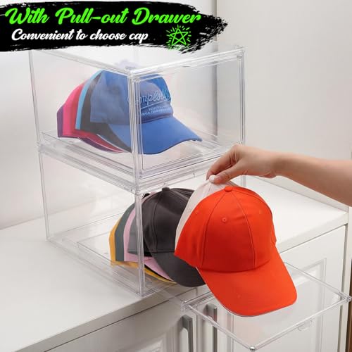 Organiseur de chapeaux pour casquette de baseball empilable lot de 2