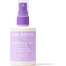 Spritz and Set Liquid Spray Gel for Curly Hair Flexible Hold Curl Activator and Volumizing Texture Mist for Waves, Rings and Coils, Non Crunchy Styling Spray with Panthenol, 3oz/90ml