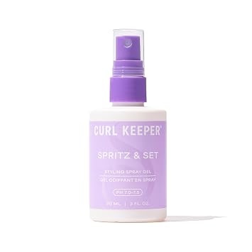 Spritz and Set Liquid Spray Gel for Curly Hair Flexible Hold Curl Activator and Volumizing Texture Mist for Waves, Rings and Coils, Non Crunchy Styling Spray with Panthenol, 3oz/90ml