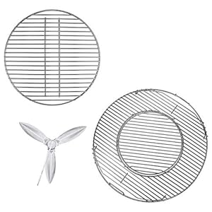 GFTIME Houtskoolgrill Reserveonderdelen Set Met Rotor voor Weber 57cm One-Touch, Master-Touch en Bar-B-Kettle, Reinigingssysteem Houtskoolrooster Accessoire Kit, 8835, 7441, 7444