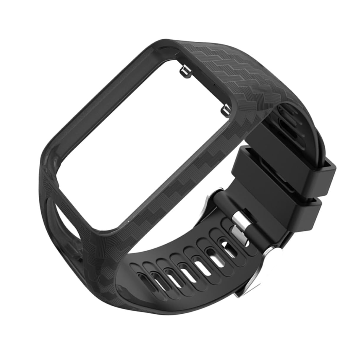Uonlytech 2piezas Correa De Reloj De Silicona Para Series Compatible Color Negro Fácil Instalación y Comodidad