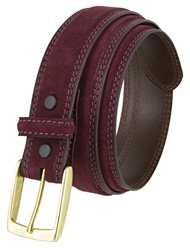 Fullerton 351000-AE354BOC Full Grain Suede Casual Jeans Leather Belt 1-3/8