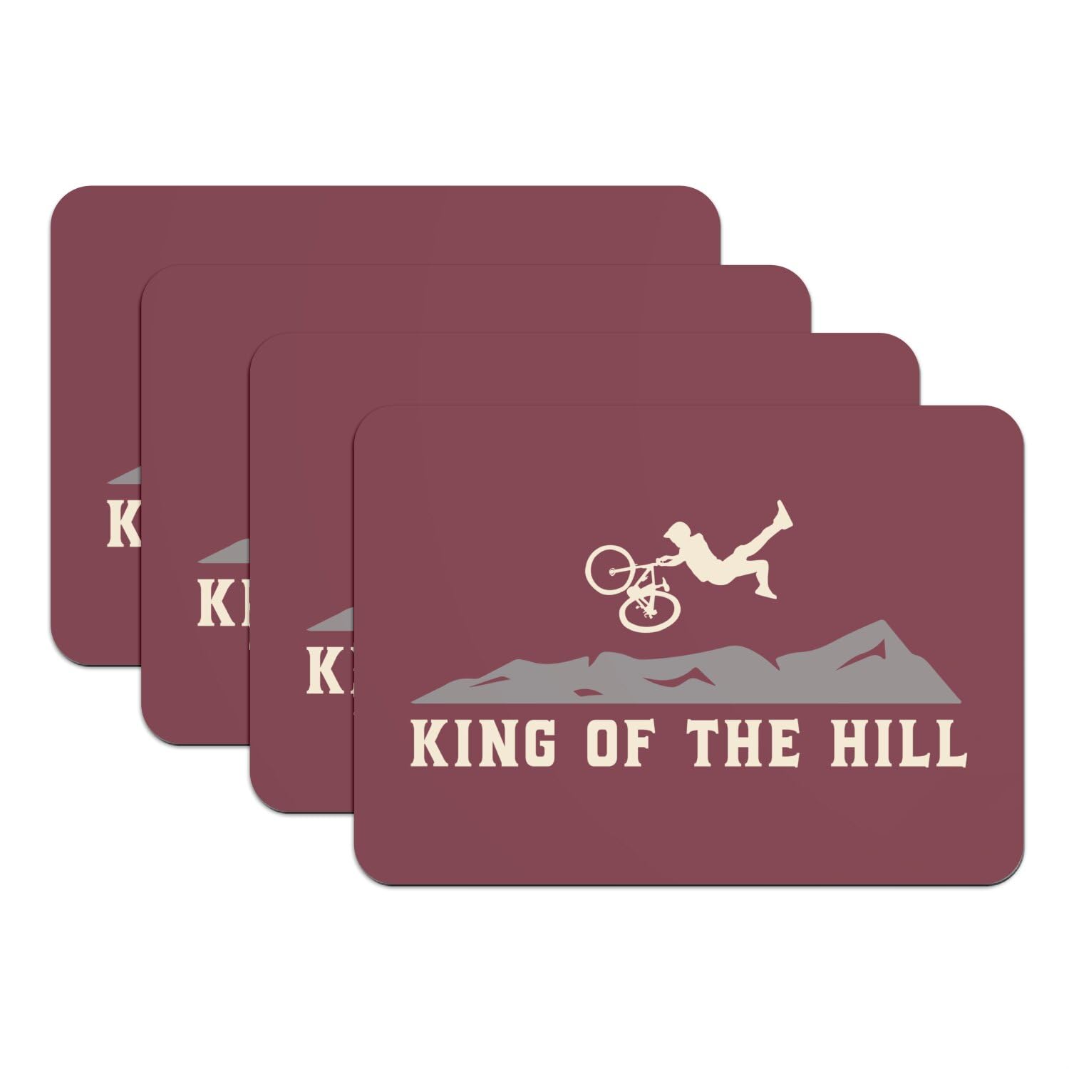 Dessous de table King of The Hill rouge pour repas de cyclistes