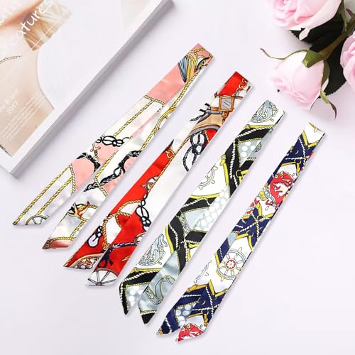 6 Pack Scarf Bags for Women Neck Scarves Headband Scarves Band Hair Neck Scarves Fashion Gifts3