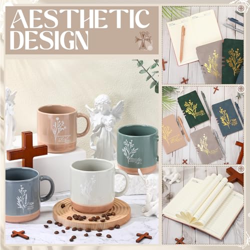 Juego 4 Mugs Cristianos Cerámicos 13 oz Multicolor Boho miniatura 5