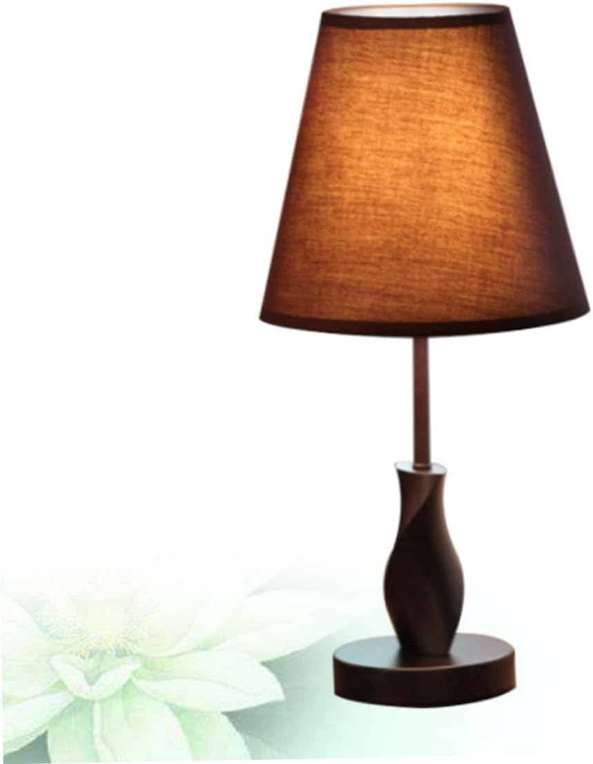 Veemoon Simple Design Solid Wood Table Lamp Desk Light for Home Bedroom Boys and Girls