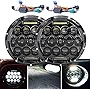 7 Inch Round LED Headlights Replacement Kit For Land Rover Defender 90 110 Range Rover Super Bright Sealed Beam Trucks Lights H5024 H6017 H6024 with High Beam / Low Beam / DRL Lamps H4 H13 Plug