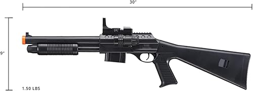 Miniatura 5 de M0581 - Escopeta de Airsoft de acción de bomba con alcance, luz y construcción duradera de ABS