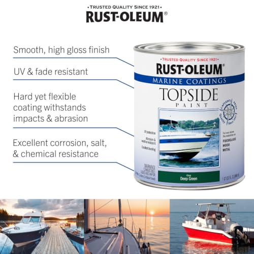 Rust-Oleum Marine Topside Semi-Gloss Bright Red Boat Paint | Durable Marine Finish, Fiberglass, Wood & Metal Surfaces, UV & Weather Resistance, Above Waterline Use, Quart - image 3